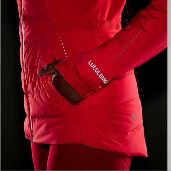 Lululemon Down for It All Jacket Carnation Red like new - Picture 5 of 15